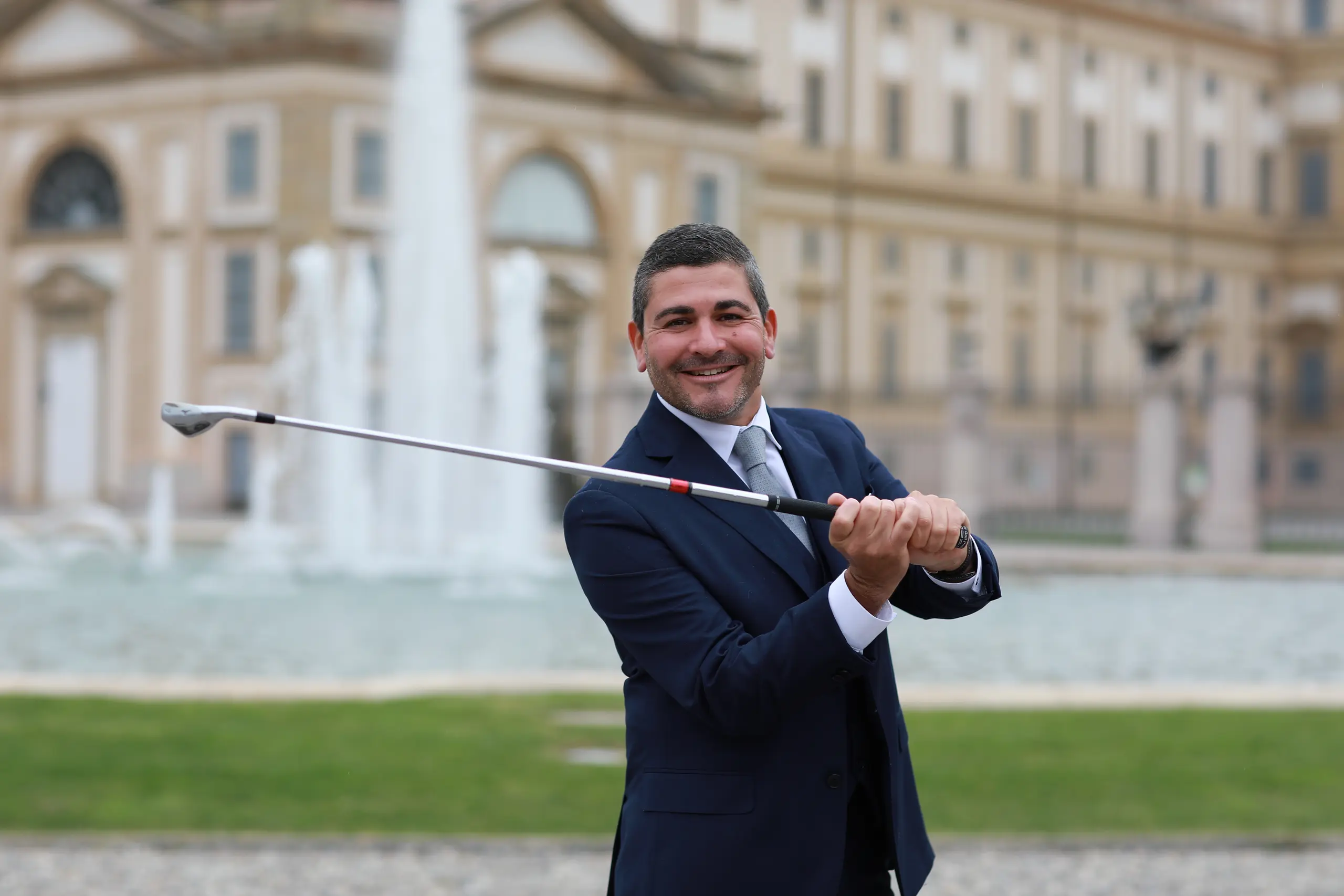 Nicola Grappasonni sul campo da golf